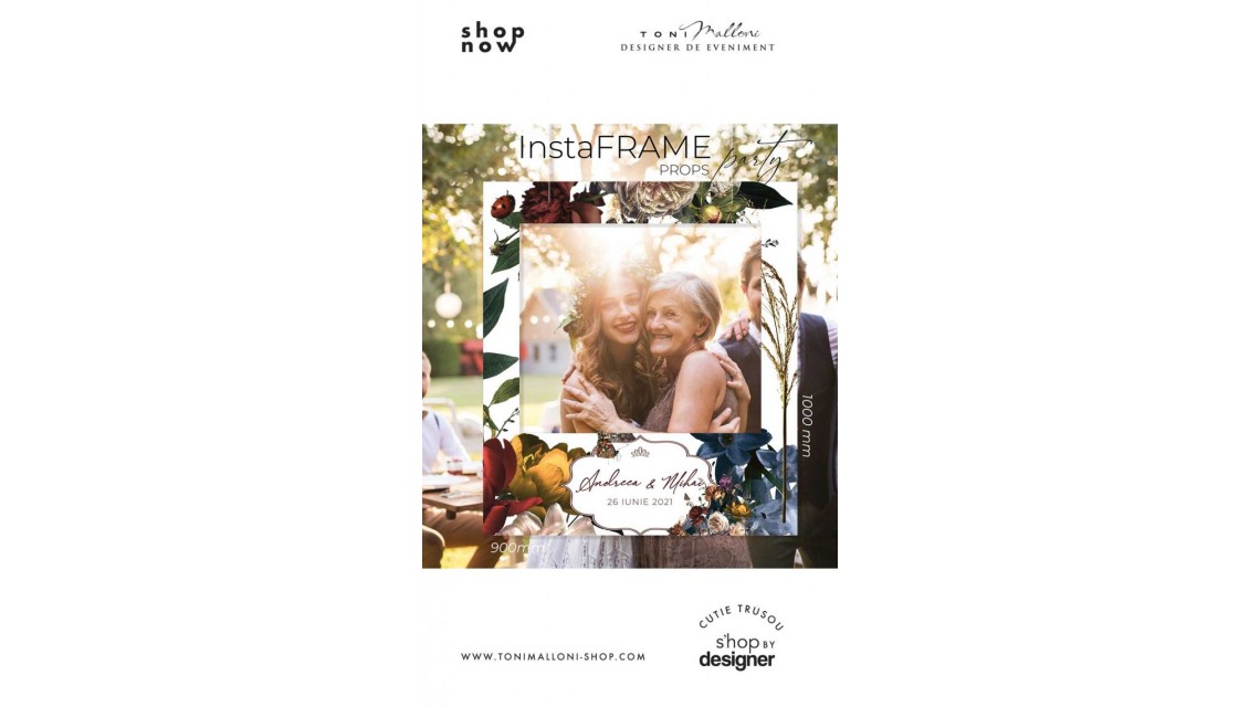 Rama props cabina foto personalizata in tematica evenimentului Instaframe Familie 3